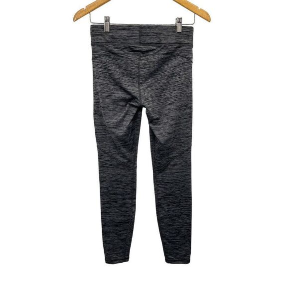 Under Armour Cold Gear Leggings High Waisted Space Dye Gray Full Length Athletic - Picture 3 of 7